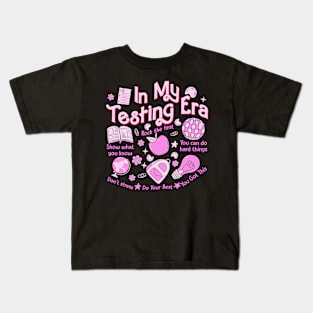 In My Testing Era Teachers Student Rock The Test Testing Day Kids T-Shirt